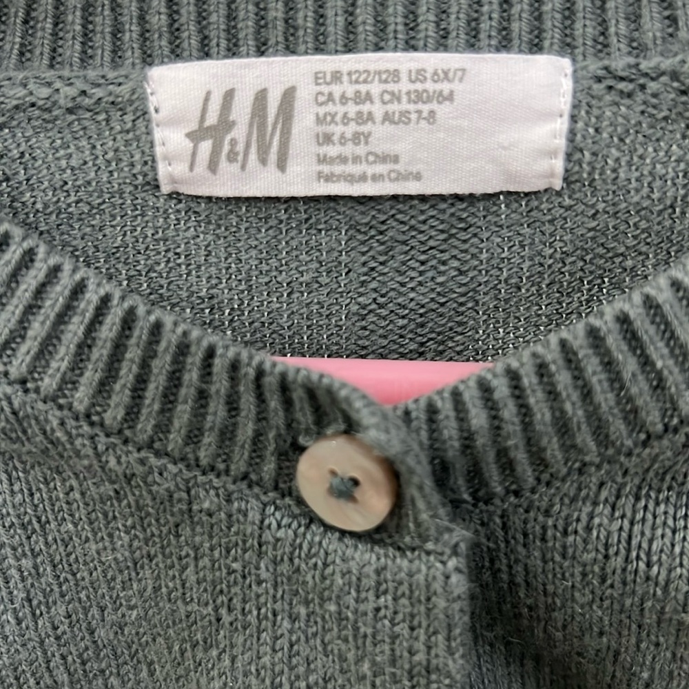 H&M Green Ruffled Cardigan Sweater - Picture 2 of 3
